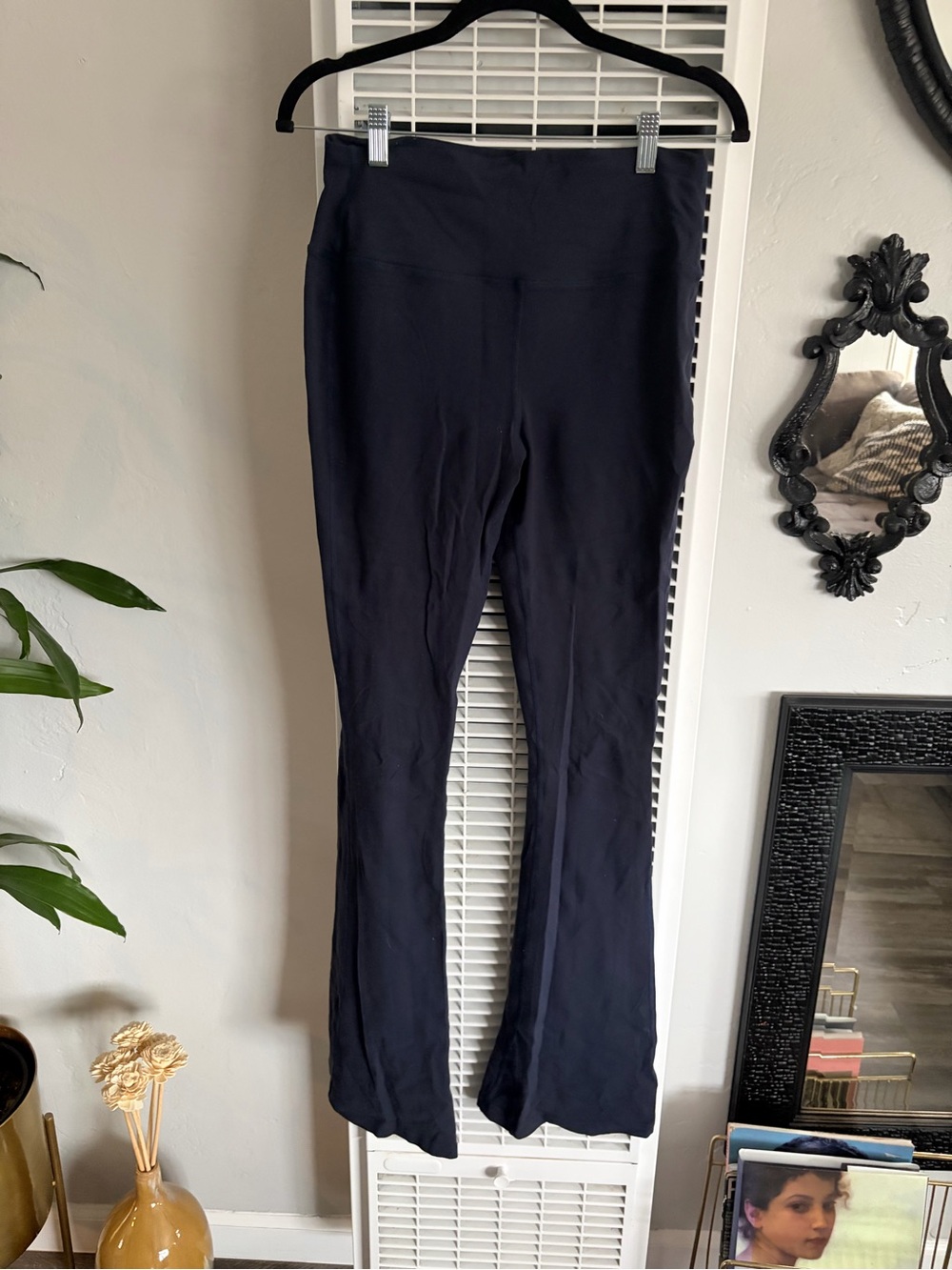 Splits59 High-Waist Navy Flare Pants size large 34 inch inseam